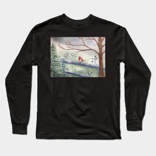 Winter Robin Long Sleeve T-Shirt